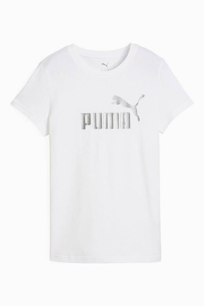 Kadın Metallic No.1 Logo Tişört 631536-02 Beyaz 