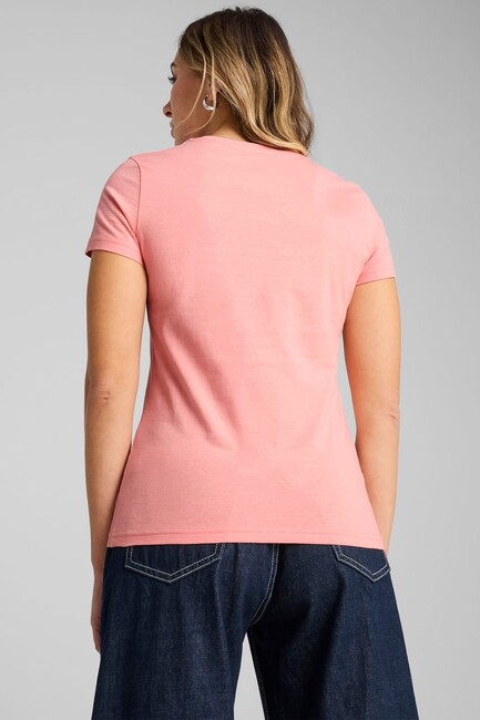 Kadın Metallic No.1 Logo Tişört 631536-18 Pembe (2)