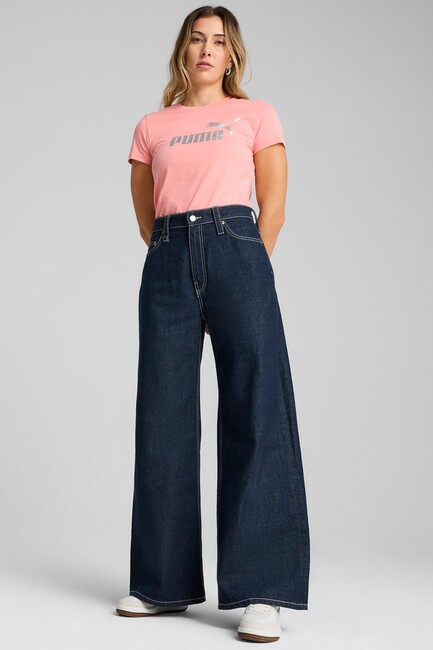 Kadın Metallic No.1 Logo Tişört 631536-18 Pembe (3)