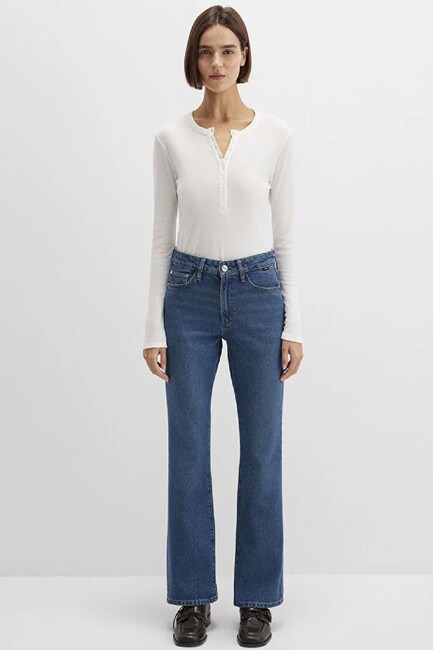 Kadın Miav Jean Pantolon 1010299-91180 Lacivert - Thumbnail