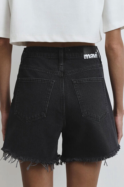 Kadın Millie Denim Şort 1458981230 Siyah - Thumbnail