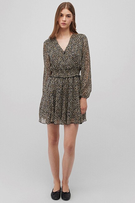 Kadın Mini Dokuma Elbise 1310603-88502 Siyah (1)