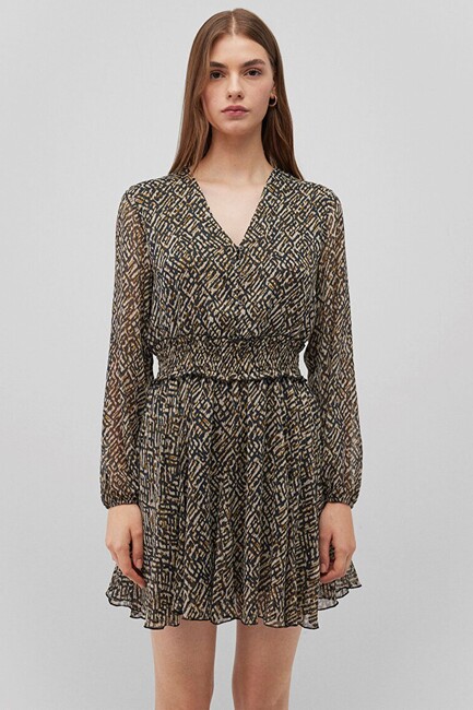 Kadın Mini Dokuma Elbise 1310603-88502 Siyah (3)