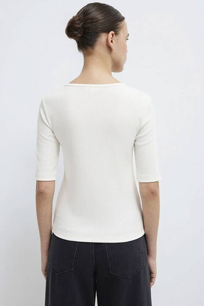 Kadın Modelli Penye 1613852-70051 Beyaz 