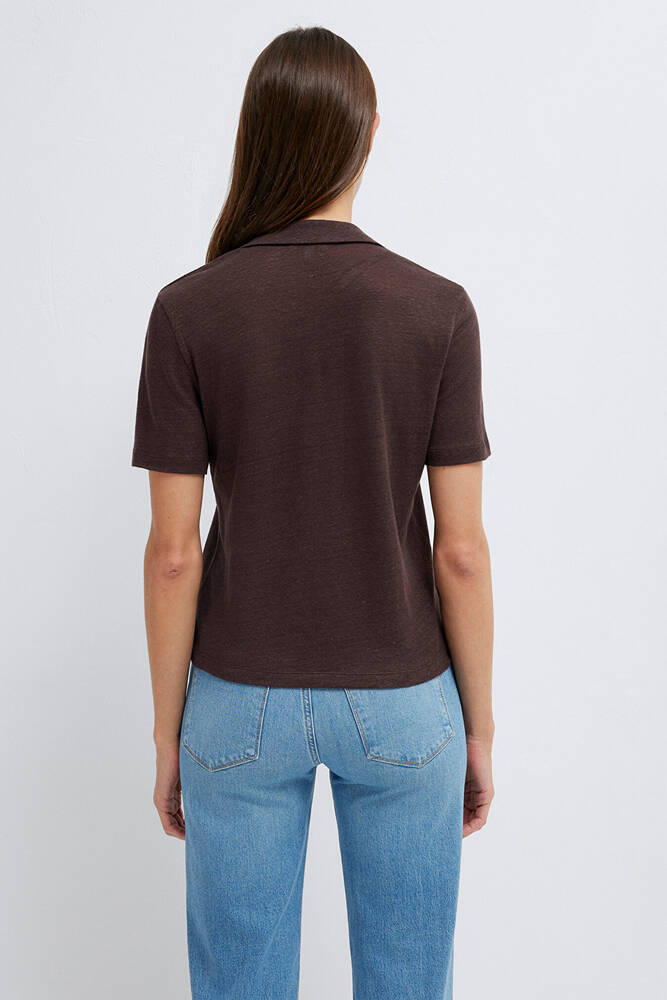 Kadın Modelli Polo 1614309-70240 Kahve 