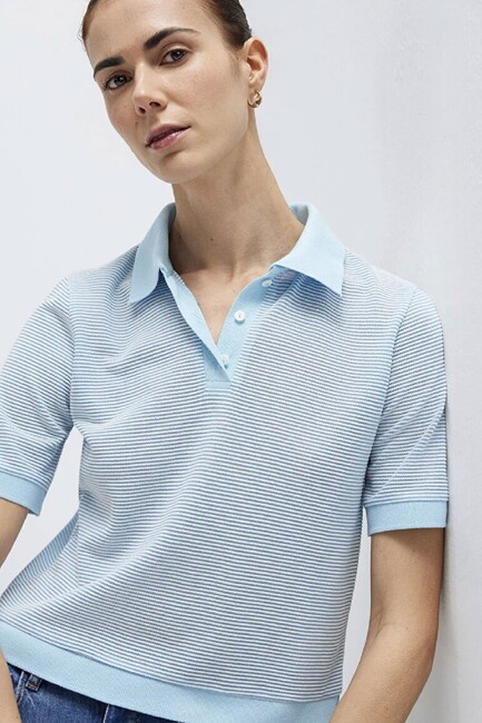 Kadın Modelli Polo 1614310-91728 Mavi (1)