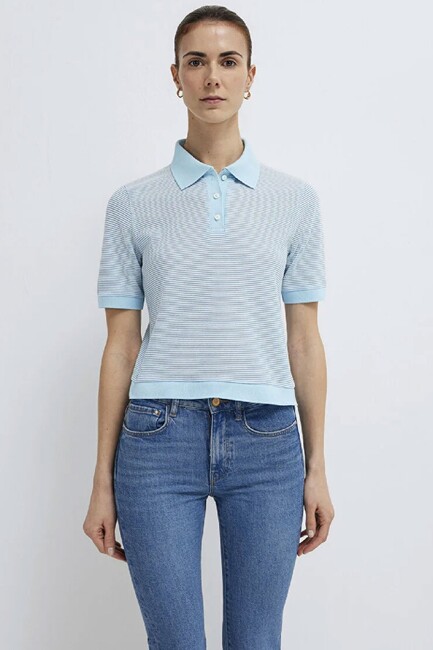 Kadın Modelli Polo 1614310-91728 Mavi (3)