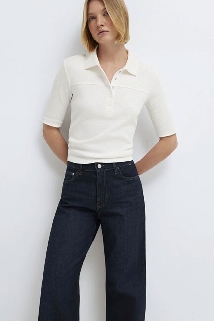 Kadın Modelli Polo Tişört 1613933-70057 Ekru (1)