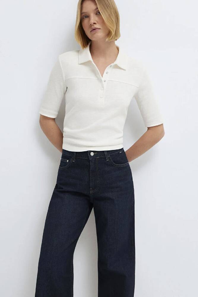 Kadın Modelli Polo Tişört 1613933-70057 Ekru 