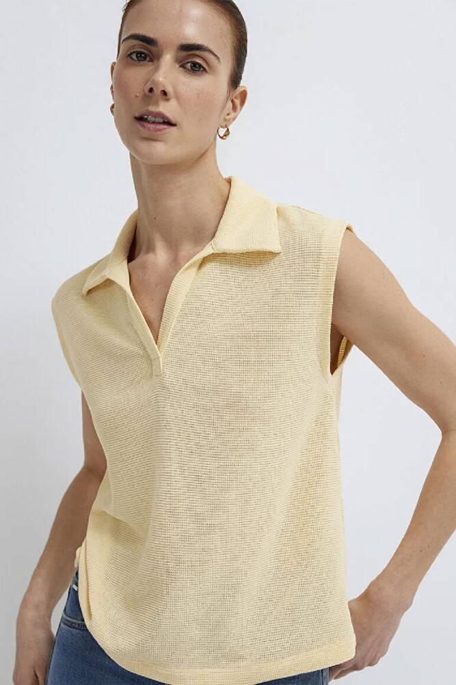 Kadın Modelli Polo Tişört 1613952-84571 Sarı 