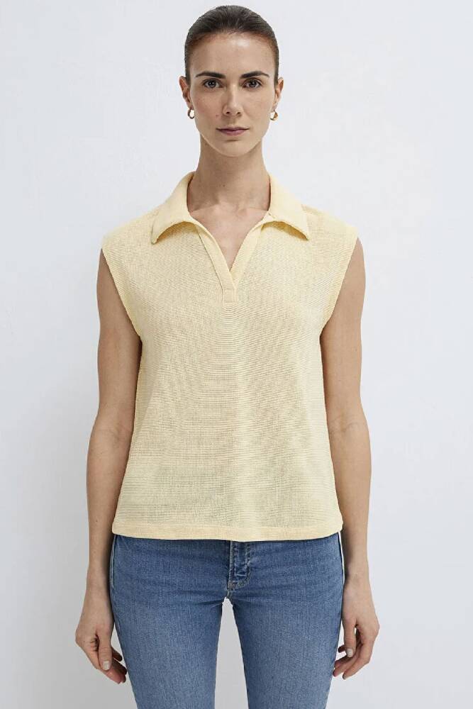 Kadın Modelli Polo Tişört 1613952-84571 Sarı 