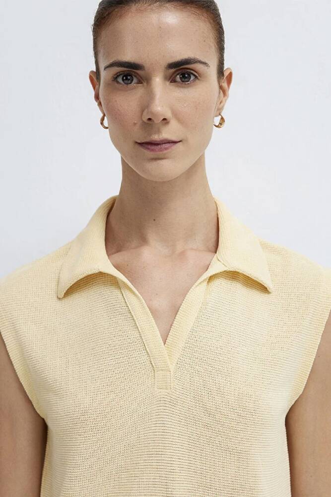 Kadın Modelli Polo Tişört 1613952-84571 Sarı 