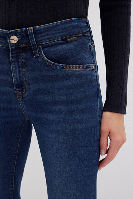 Kadın Mona Brushed Gold Jean Pantolon 1049787784 Lacivert - Thumbnail