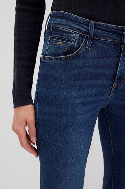 Kadın Mona Brushed Gold Jean Pantolon 1049787784 Lacivert - Thumbnail