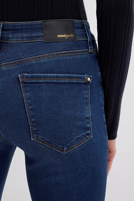 Kadın Mona Brushed Gold Jean Pantolon 1049787784 Lacivert - Thumbnail