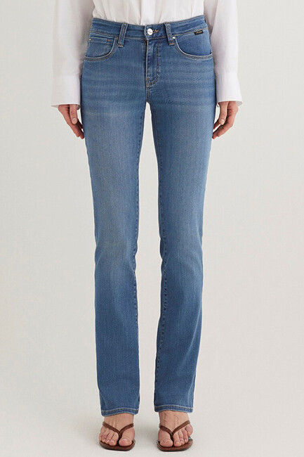 Kadın Mona Gold Klasik Jean Pantolon 1049784195 Mavi - Thumbnail