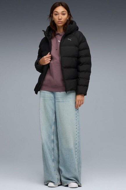 Kadın Mono Hooded Mont 688385-01 Siyah (2)