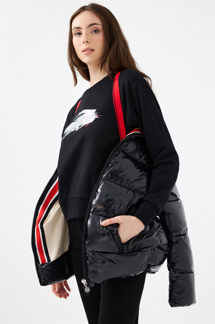 Kadın Mont LF2040945 Siyah - Thumbnail