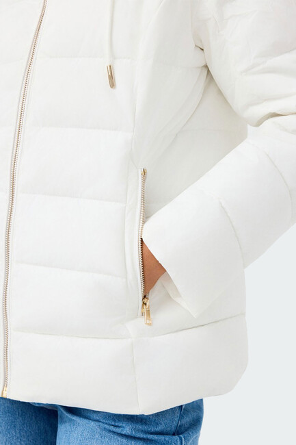 Kadın Mont LF2041093 Beyaz - Thumbnail