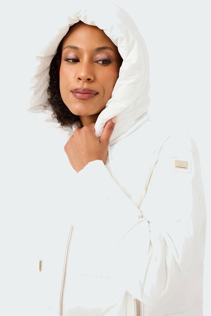 Kadın Mont LF2041093 Beyaz - Thumbnail