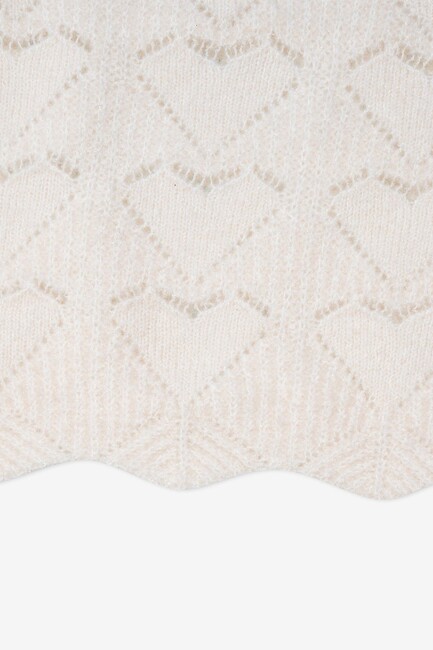 Kadın Morehearts Kazak 15307893 Ekru - Thumbnail