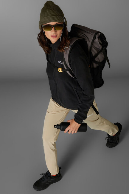 Kadın Mt Ess Fermuarlı Ceket JP0800 Siyah - Thumbnail