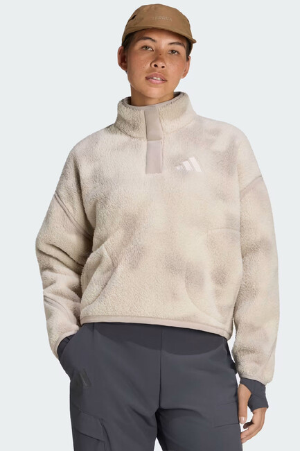 Kadın Mt Ess Hp Aop Sweat KS2312 Ekru (1)