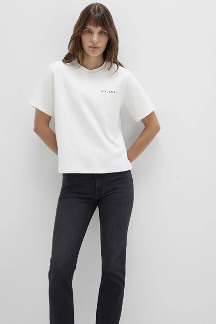 Kadın MV Baskılı Tişört 1613148-80194 Kahve (1)