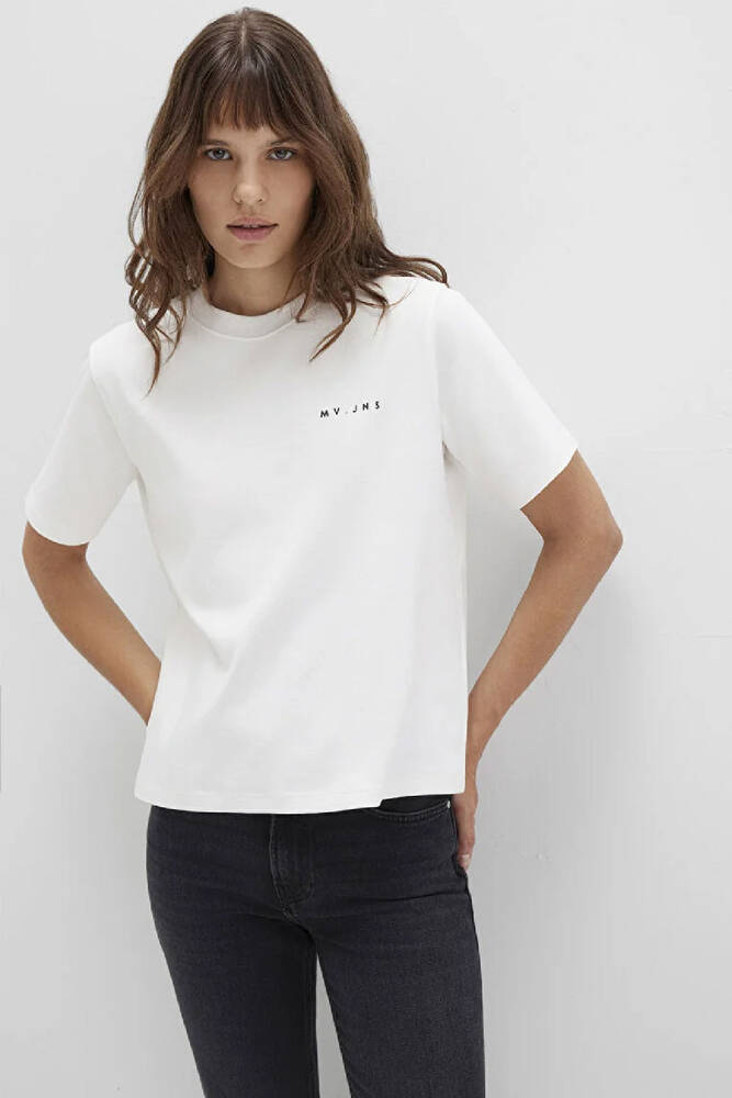 Kadın MV Baskılı Tişört 1613148-80194 Kahve 