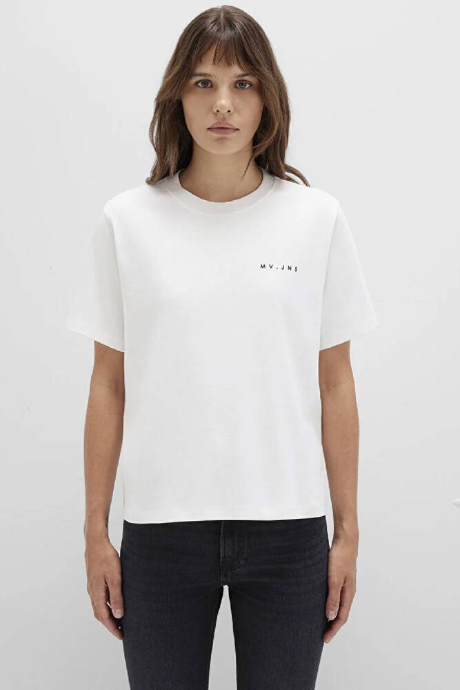 Kadın MV Baskılı Tişört 1613148-80194 Kahve 