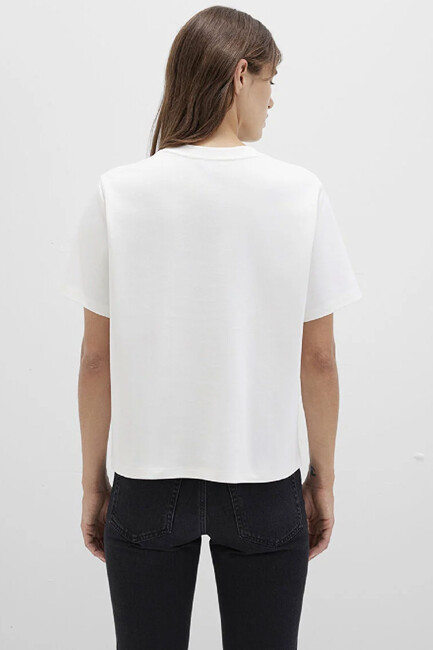 Kadın MV Baskılı Tişört 1613148-80194 Kahve - Thumbnail