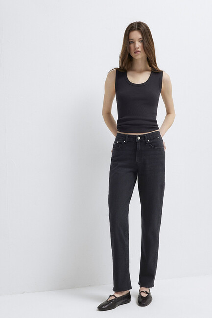 Kadın New York Classic Jean Pantolon 101441-A3765 Gri (3)