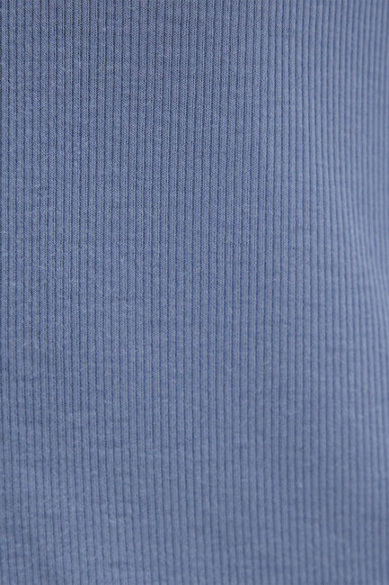 Kadın Önü Düğmeli Modelli Penye 1613695-86802 Mavi - Thumbnail