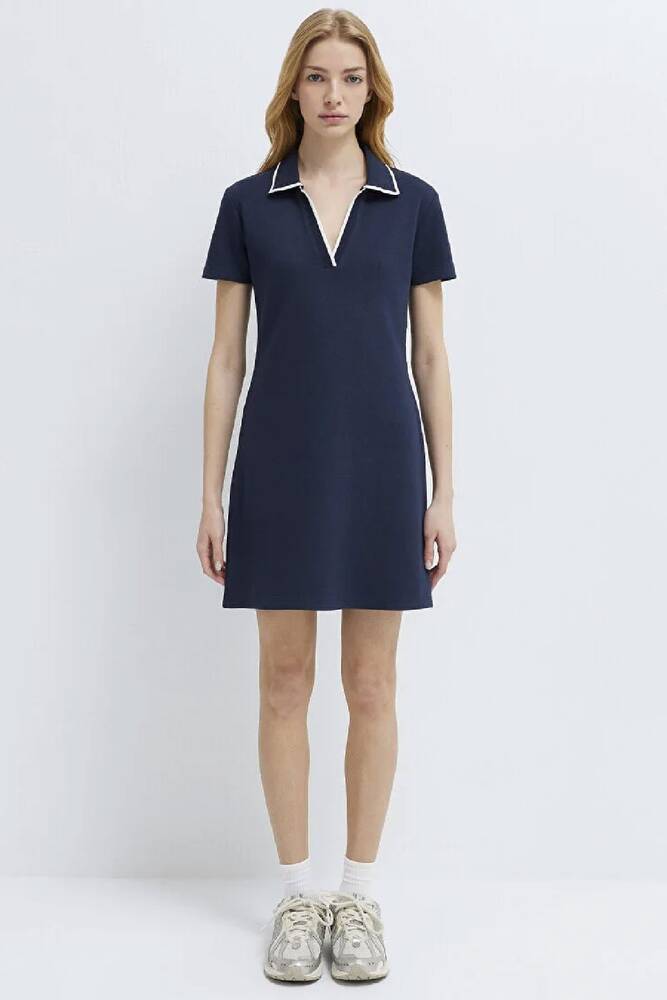 Kadın Örme Mini Elbise 1310775-90372 Lacivert 