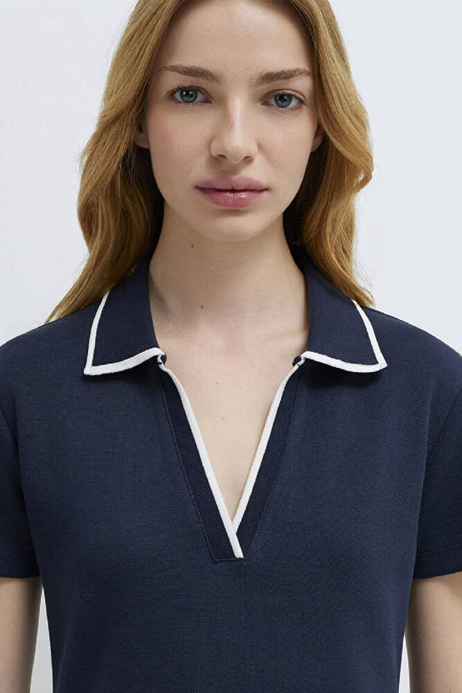 Kadın Örme Mini Elbise 1310775-90372 Lacivert 