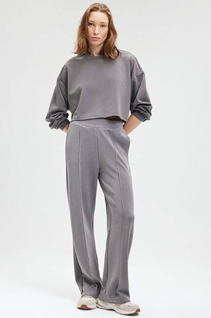 Kadın Örme Pantolon 1010634-70122 Gri (1)