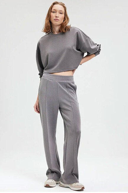 Kadın Örme Pantolon 1010634-70122 Gri (2)