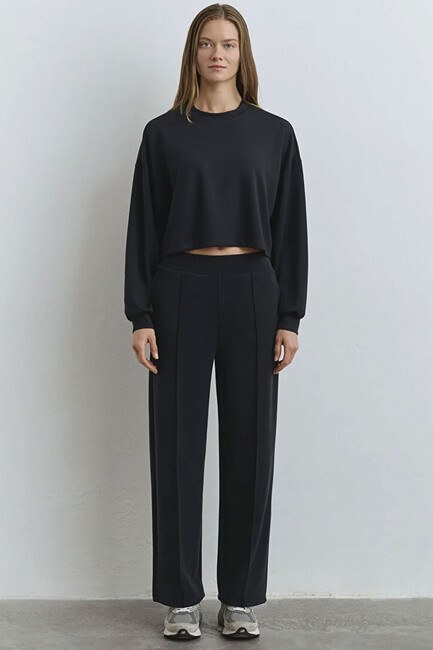 Kadın Örme Pantolon 1010634-900 Siyah - Thumbnail