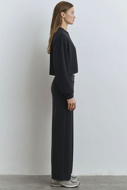 Kadın Örme Pantolon 1010634-900 Siyah - Thumbnail