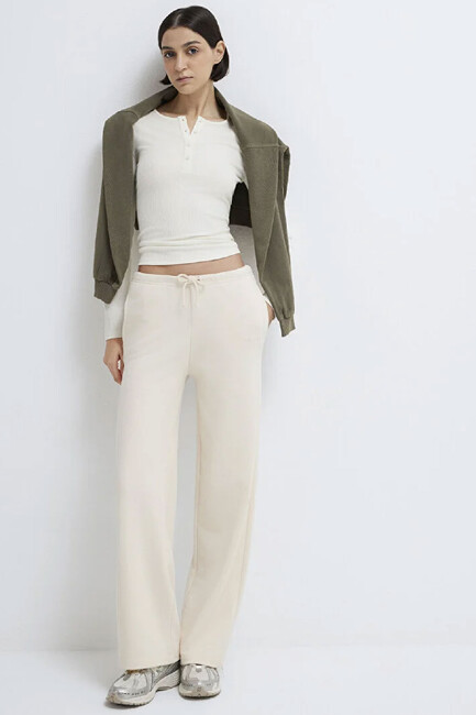 Kadın Örme Pantolon 1011155-70072 Bej (2)