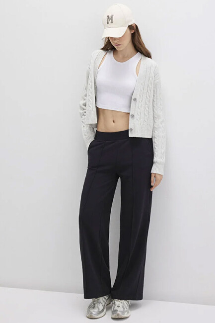 Kadın Örme Pantolon 1011156-900 Siyah (3)
