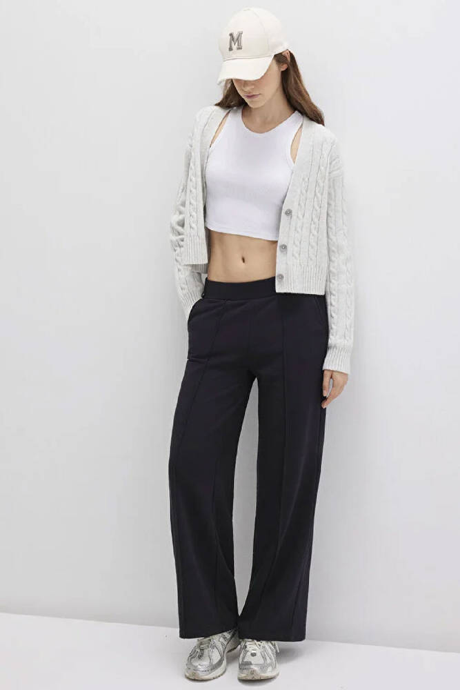 Kadın Örme Pantolon 1011156-900 Siyah 