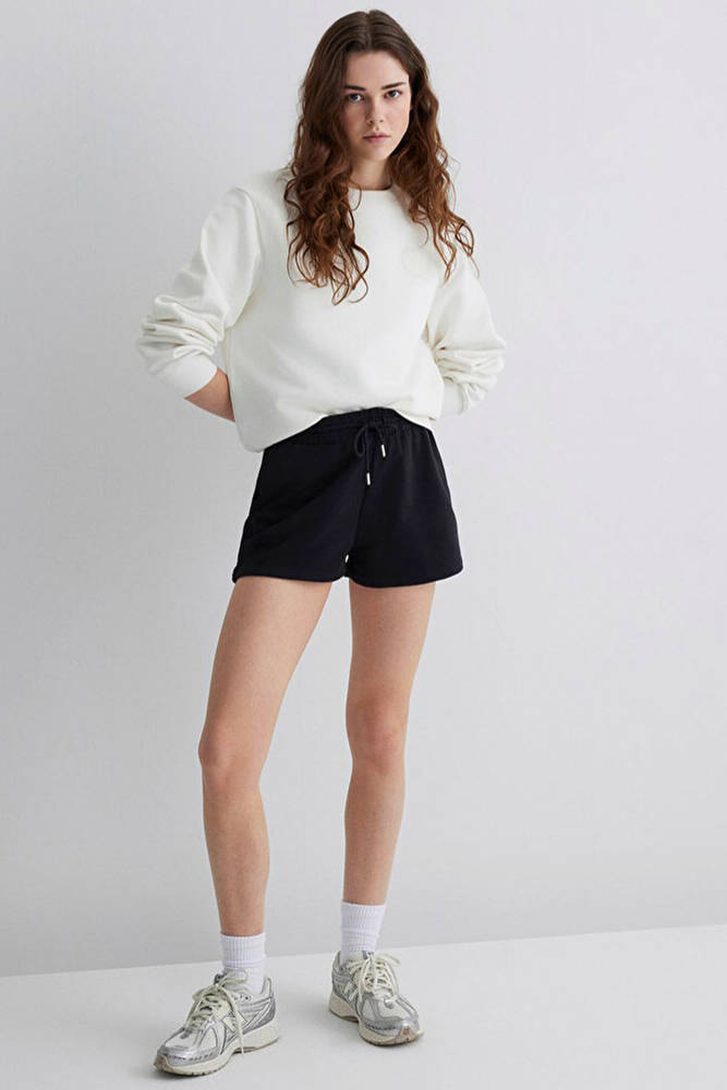 Kadın Örme Şort 1410152-900 Siyah 