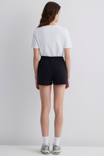 Kadın Örme Şort 1410152-900 Siyah - Thumbnail