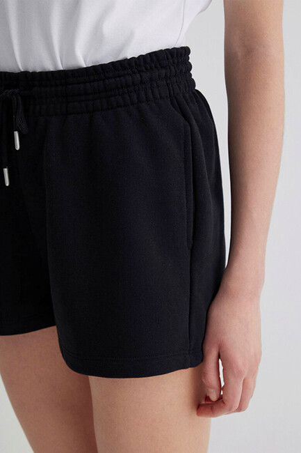 Kadın Örme Şort 1410152-900 Siyah - Thumbnail