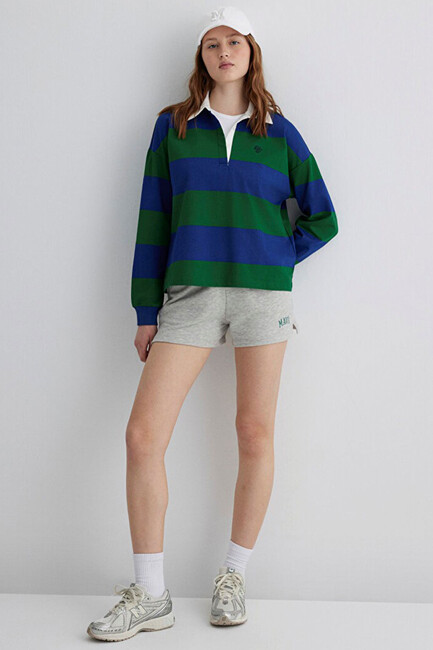 Kadın Örme Şort 1410155-82816 Gri (1)