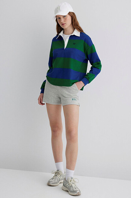 Kadın Örme Şort 1410155-82816 Gri (2)