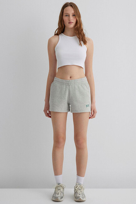 Kadın Örme Şort 1410155-82816 Gri (3)