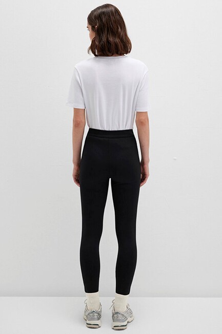 Kadın Örme Tayt 1011096-900 Siyah - Thumbnail