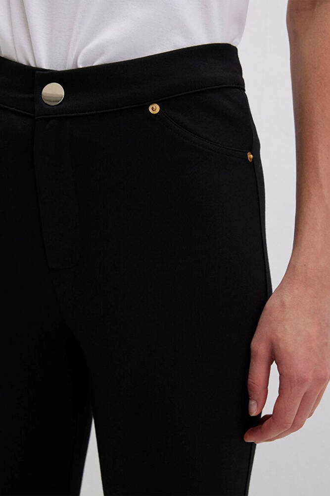 Kadın Örme Tayt 1011096-900 Siyah 